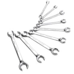 9 Piece SAE and Metric Flare Nut Wrench Set
