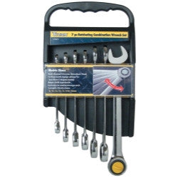 7 PIece Ratcheting Metric Combination Wrench Set