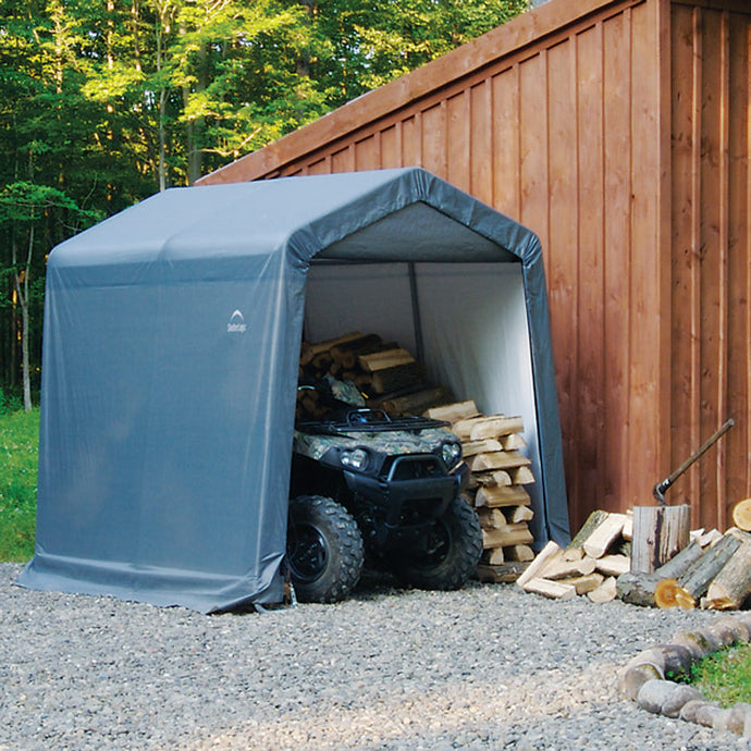 ShelterLogic 8x8x8 Feet Outdoor Camping Hiking Travel Peak Style Storage Shed 1-3/8